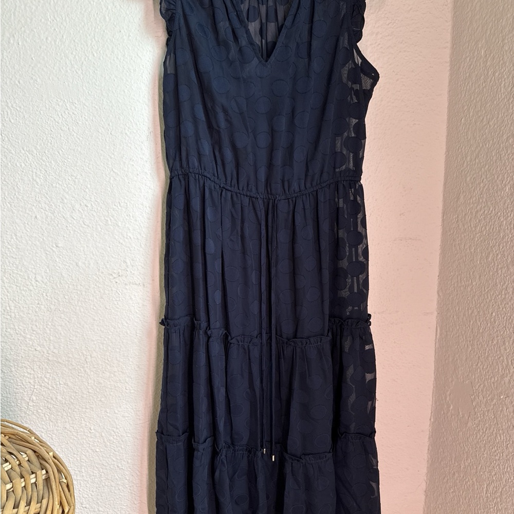 Tommy Hilfiger Navy Blue Midi Dress